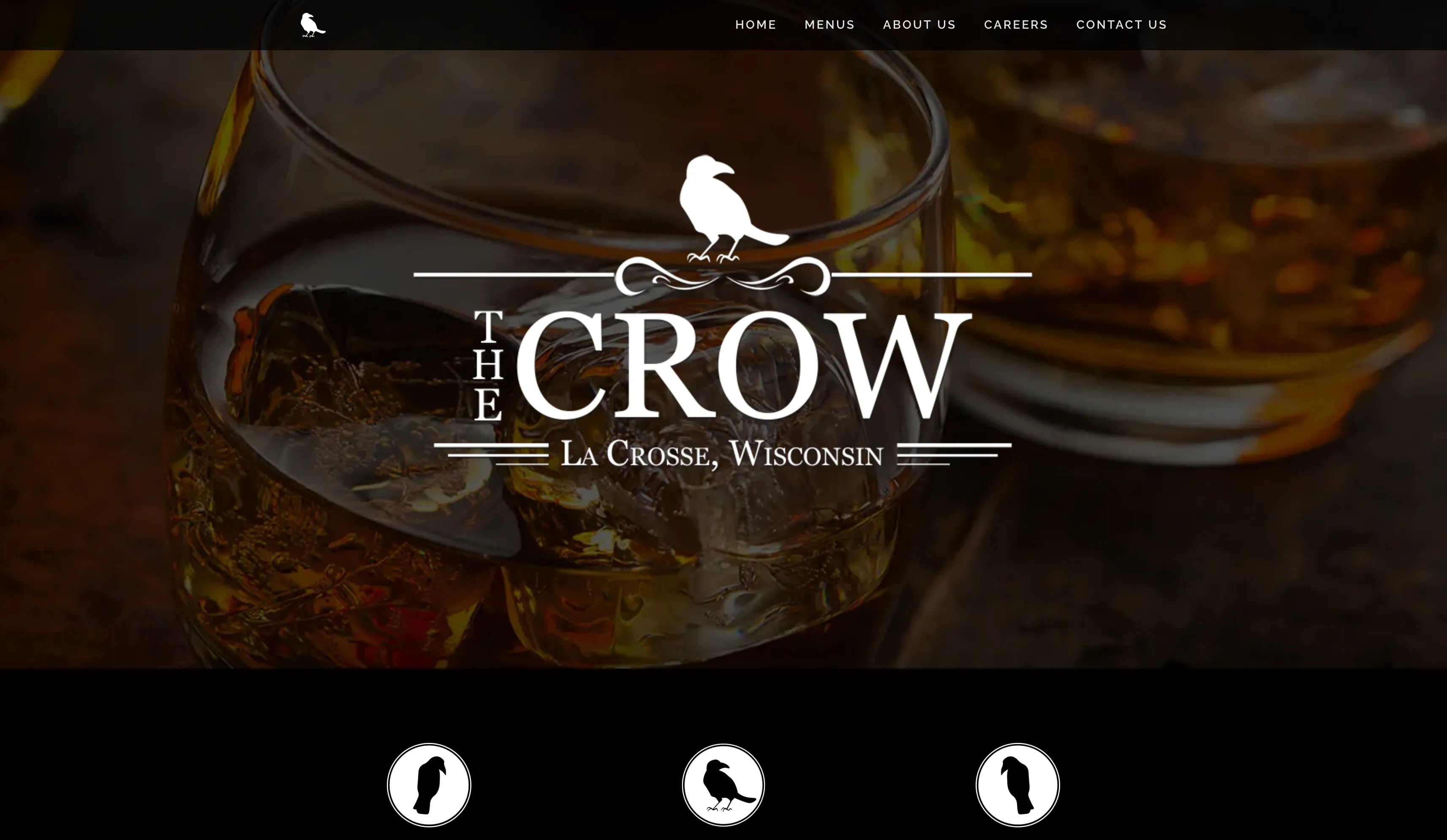 The Crow website on desktop