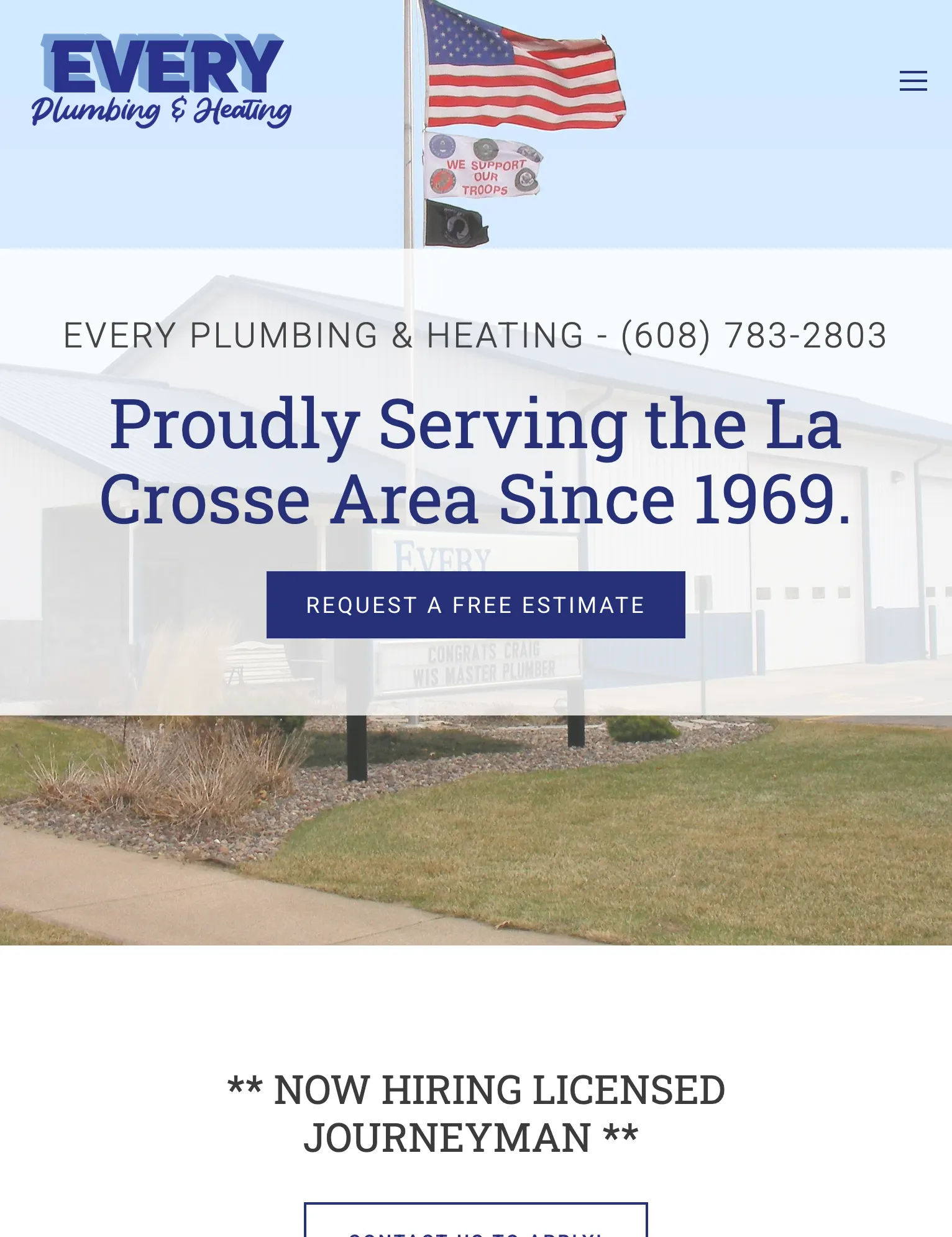 Every Plumbing website on tablet