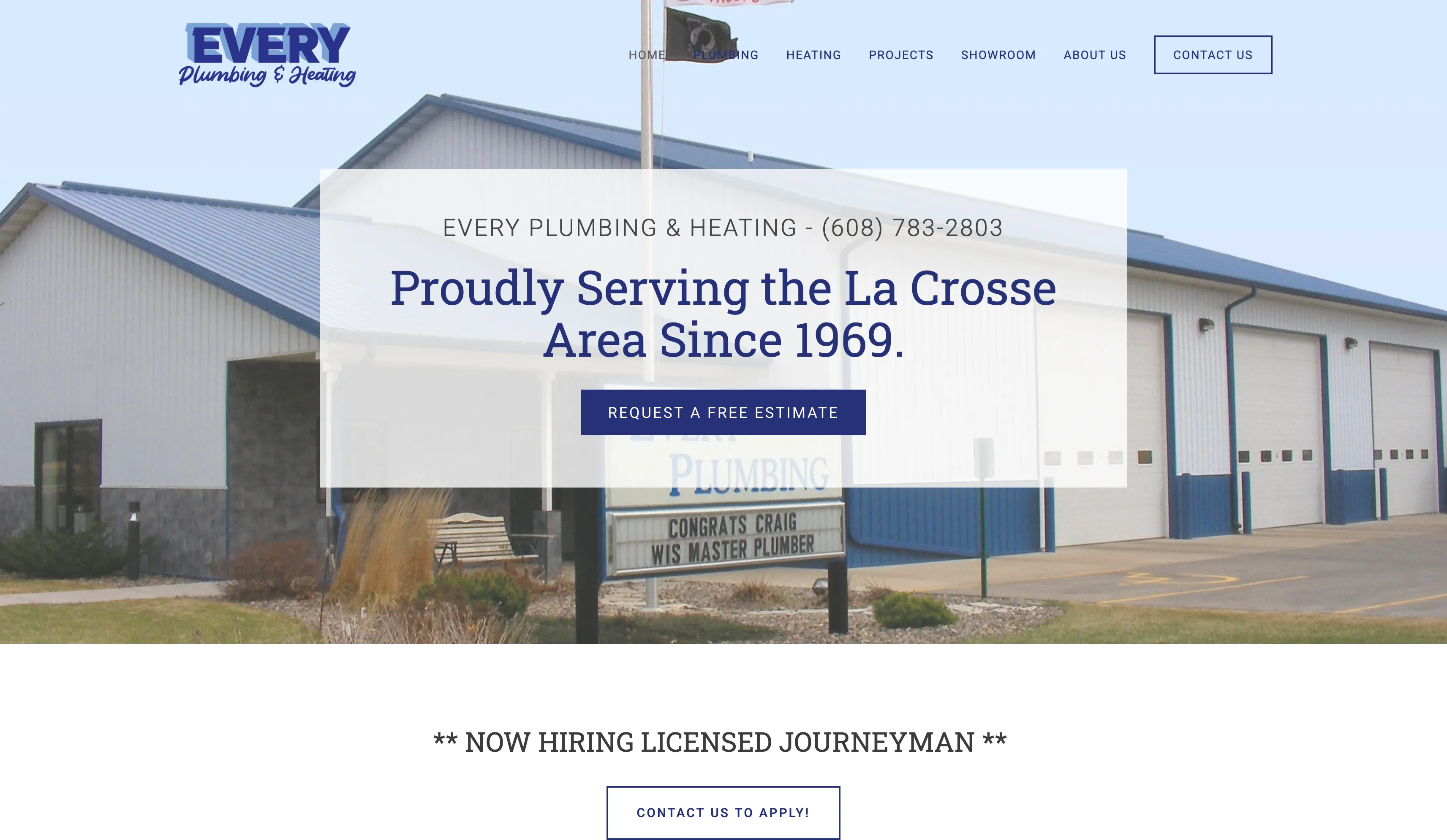 Every Plumbing website on desktop