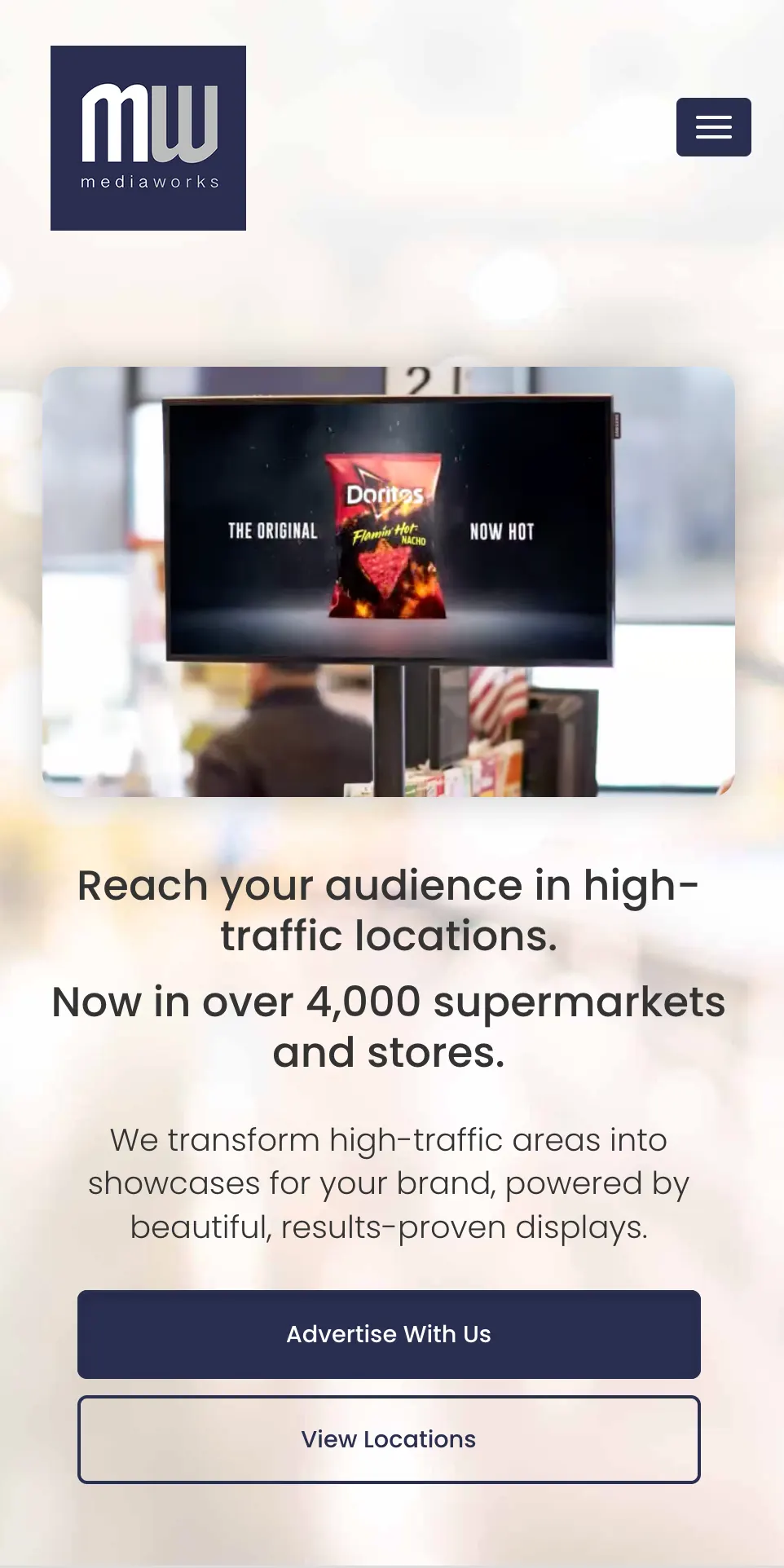 MediaWorks website on mobile