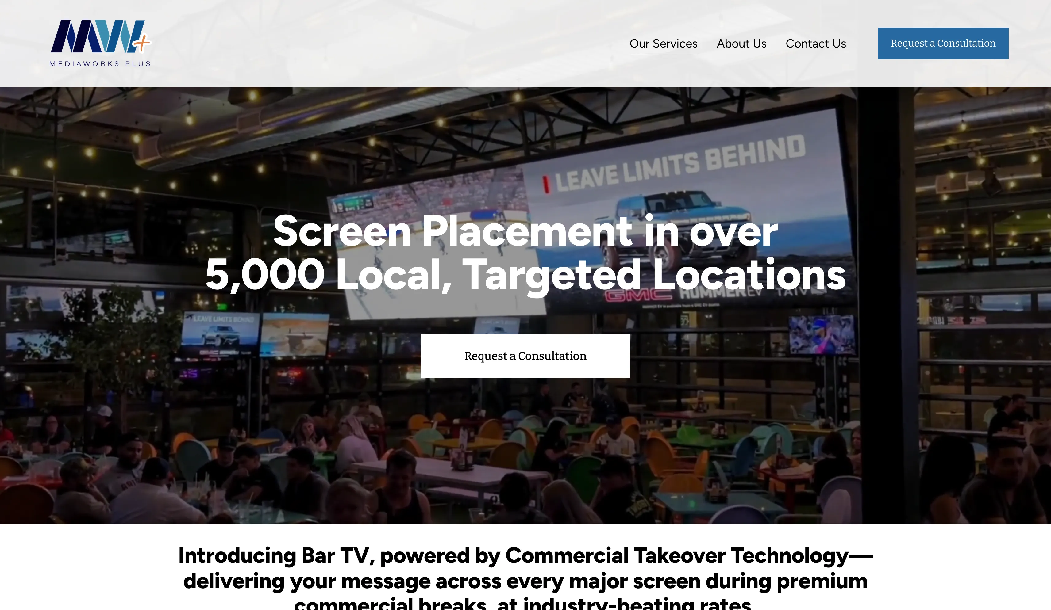 MediaWorks Plus website on desktop