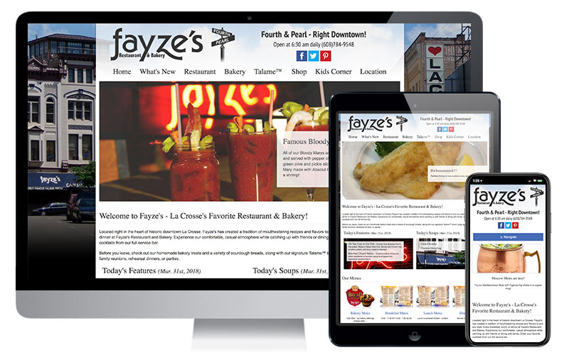 Fayze's Restaurant & Bakery, Website Design & Drupal Development